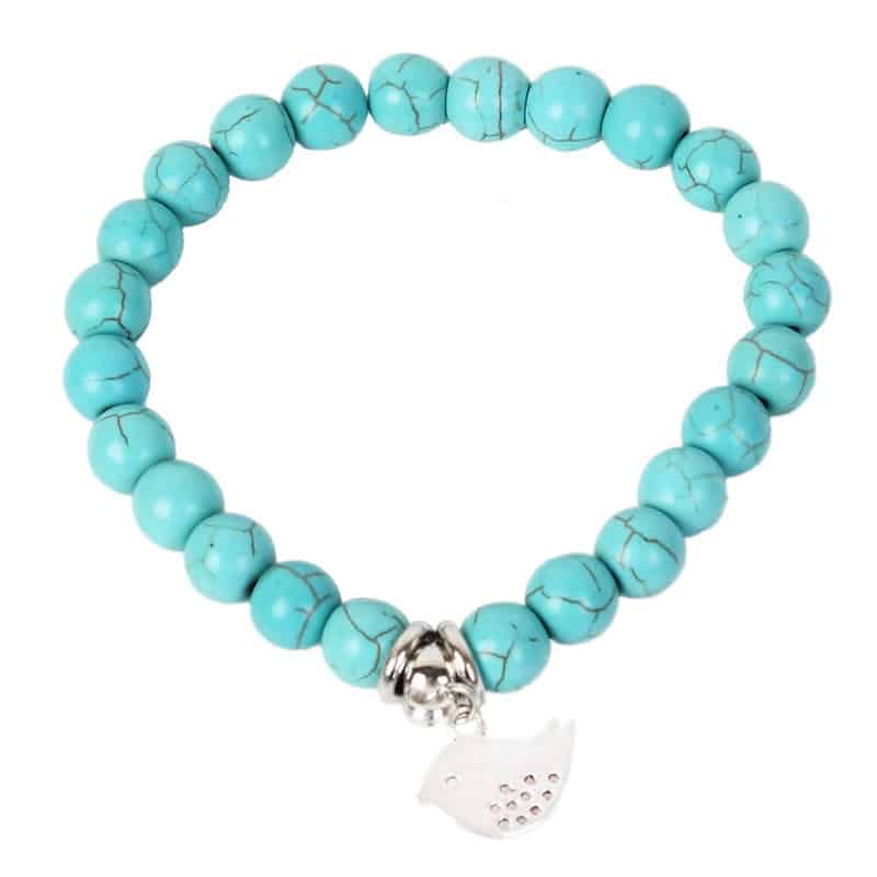 Bracelet with Turquoise Pearls and Various Symbols