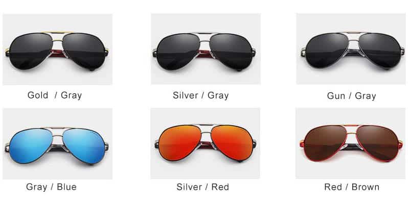 Vintage, Classic, Aluminum Polarized Sunglasses for Men